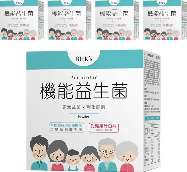 BHK's 機能益生菌粉, 2g, 30包, 5盒
