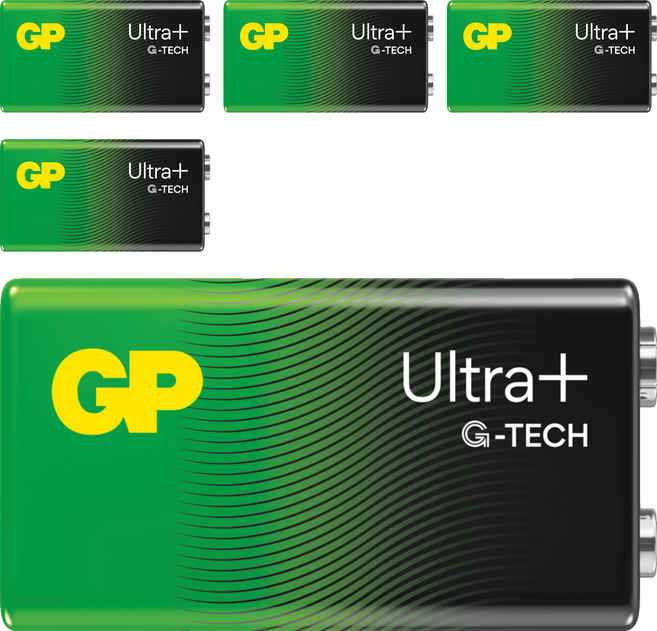 GP Batteries 超霸 超特強鹼性電池 Ultra Plus 9V, 5個, 1入