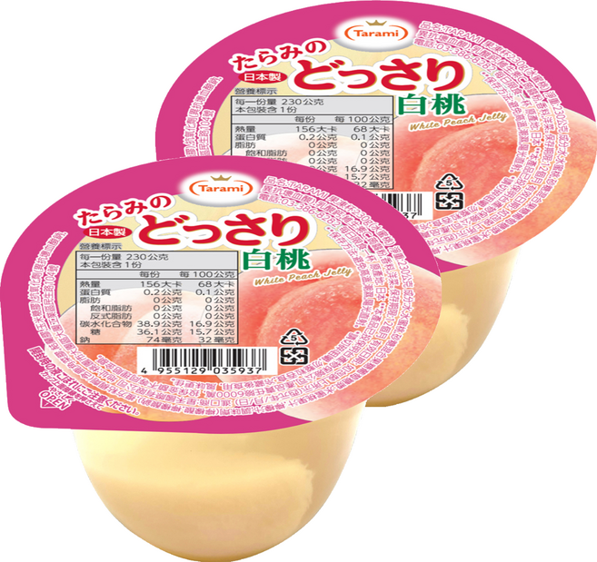 Tarami 達樂美 果凍杯 水蜜桃, 230g, 2個