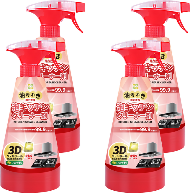CLH 橫掃重油汙廚房清潔劑, 400g, 4瓶