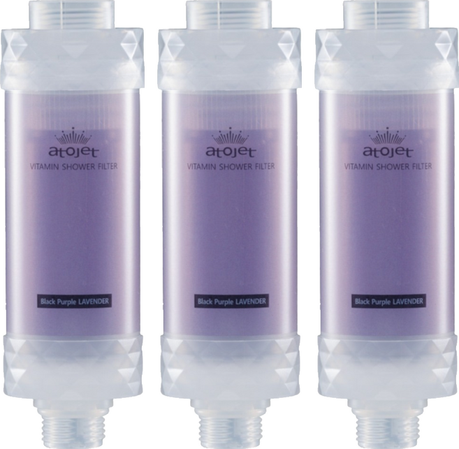 atojet 維他命沐浴過濾器, 3個, 薰衣草