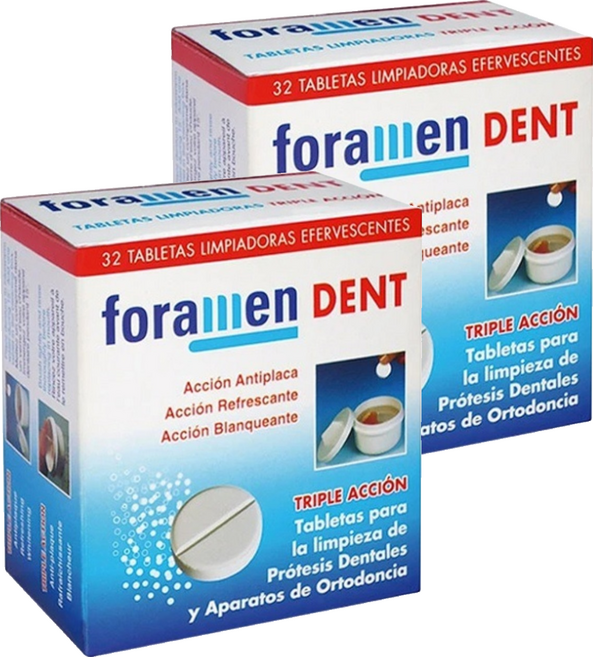 foramen 假牙清潔錠, 2個, 32個裝