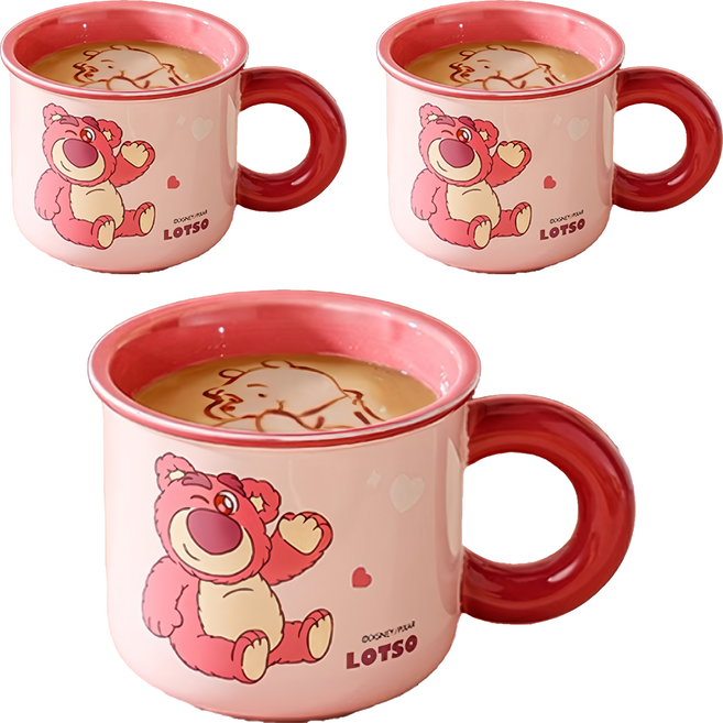 TOY STORY 玩具總動員 萌趣草莓熊 DB24-018, 星仔杯 粉紅色, 3個