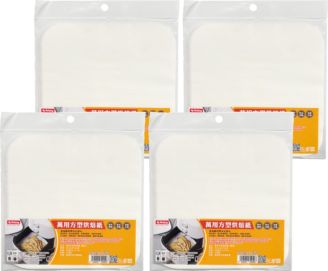 MR.BAKING 萬鴻 萬用烘焙紙方形 無孔 50張, 205mm, 4包