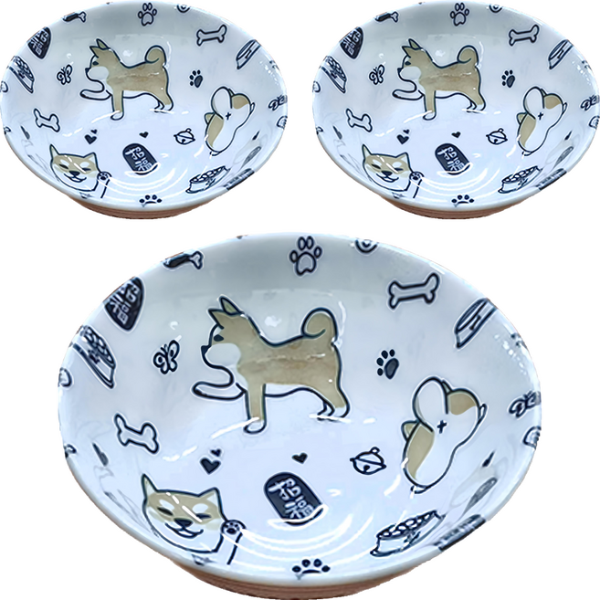 Ciao Li 僑俐餐瓷 柴犬6井, 柴犬, 3個