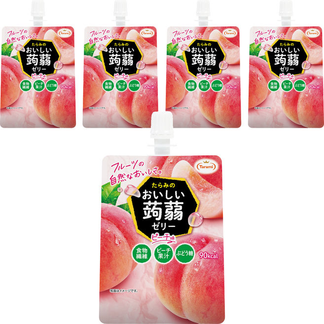 Tarami 達樂美 吸果凍 水蜜桃, 150g, 5個