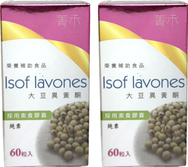 GENHAO菁禾 大豆異黃酮 純素, 2個, 60顆