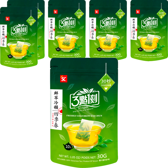 3點1刻 鮮萃冷韻四季春, 3g, 6個, 10個裝