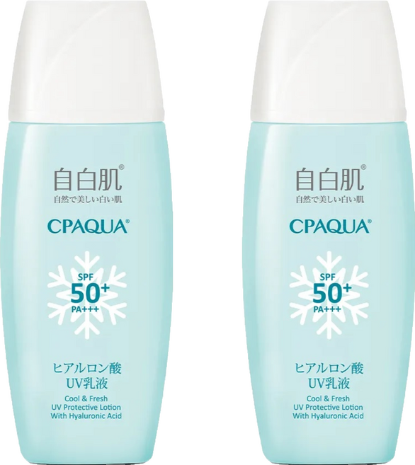 自白肌 玻尿酸涼感防曬乳液 SPF50+ PA+++, 35g, 2入
