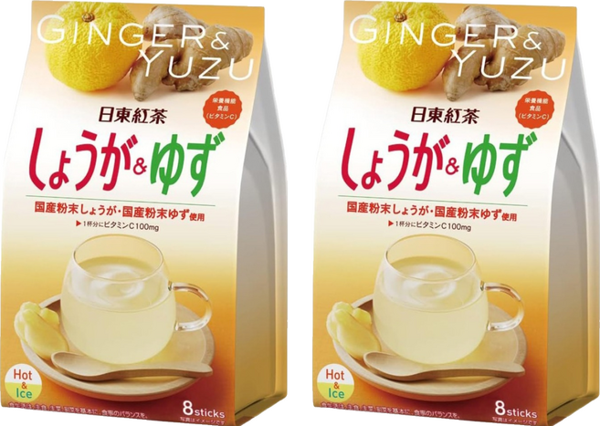 日東紅茶 香橙薑茶風味粉, 9.8g, 8個裝, 2套