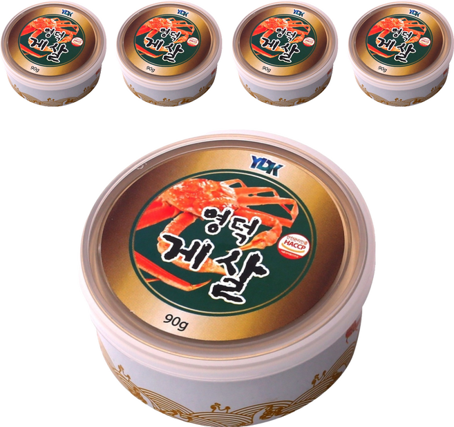 YDK 即食蟹肉 綠盒, 5個, 90g