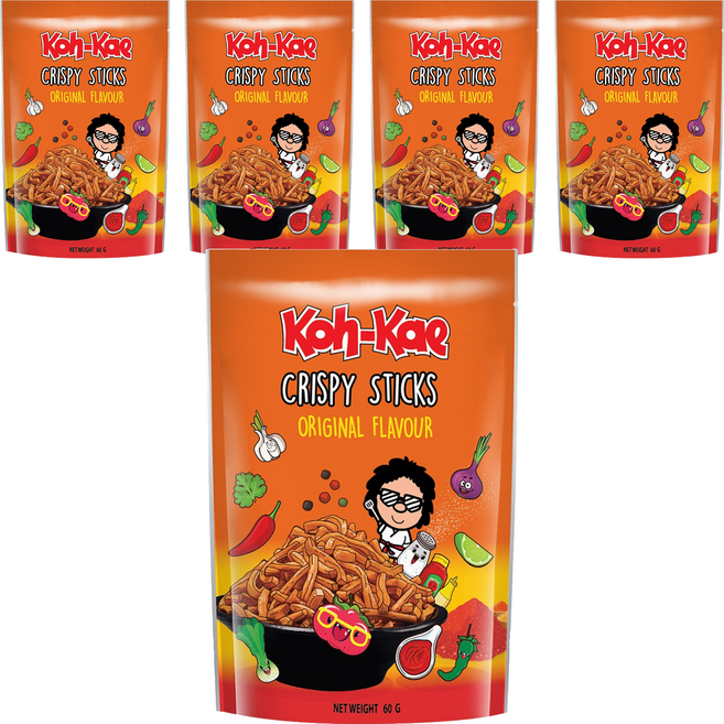 Koh-Kae 大哥 原味脆脆條, 5包, 60g