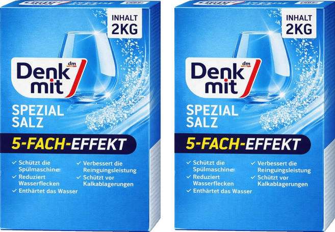dm Denk mit 洗碗機軟化鹽, 2kg, 2個