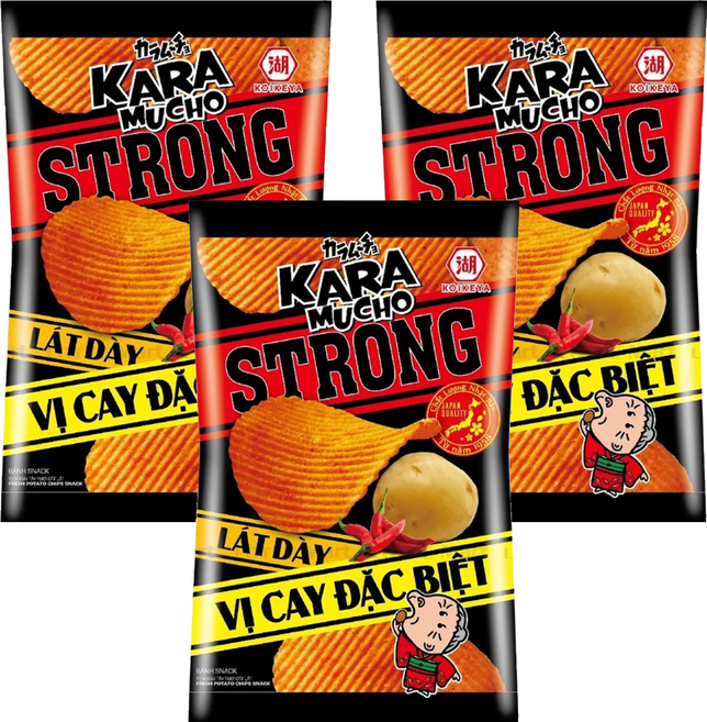 KOIKEYA 湖池屋 咔辣姆久 勁辣口味馬鈴薯餅乾, 44g, 3個