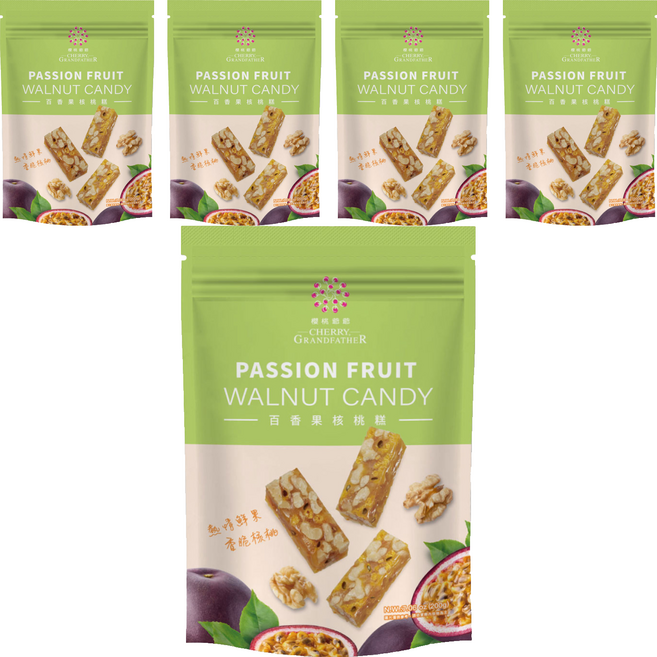 CHERRY GRANDFATHER 櫻桃爺爺 百香果核桃糕, 200g, 5個