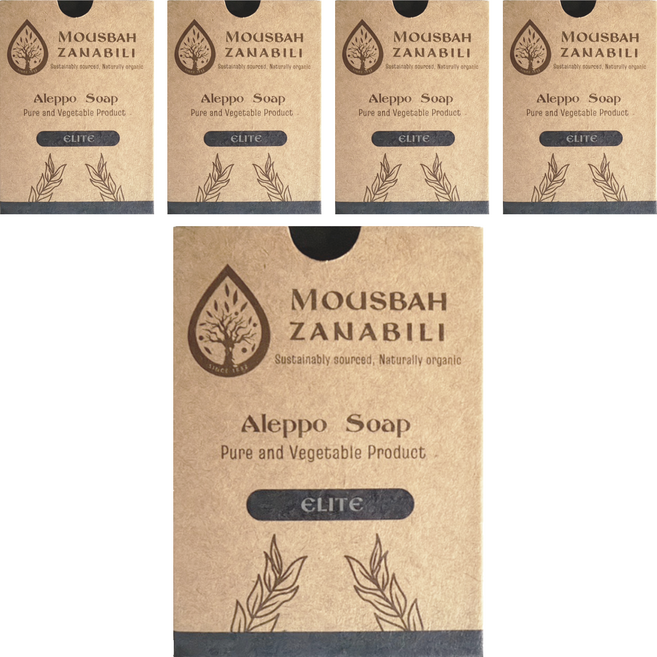 MOUSBAH ZANABILI 薩納貝莉 32%月桂強力潔淨阿勒坡古皂 油性膚質/痘痘肌適用, 180g, 5個