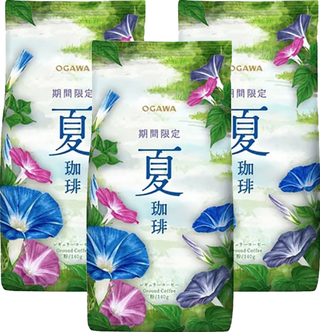 OGAWA 小川珈琲 夏咖啡粉, 140g, 3個
