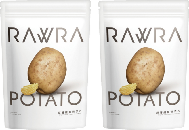 RAW 裸 原薯纖盈 裸芋片, 50g, 2個