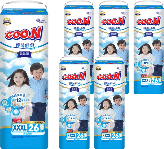 GOO.N 大王 輕薄舒爽 紙尿布 褲型 18~30kg, 3XL, 156片