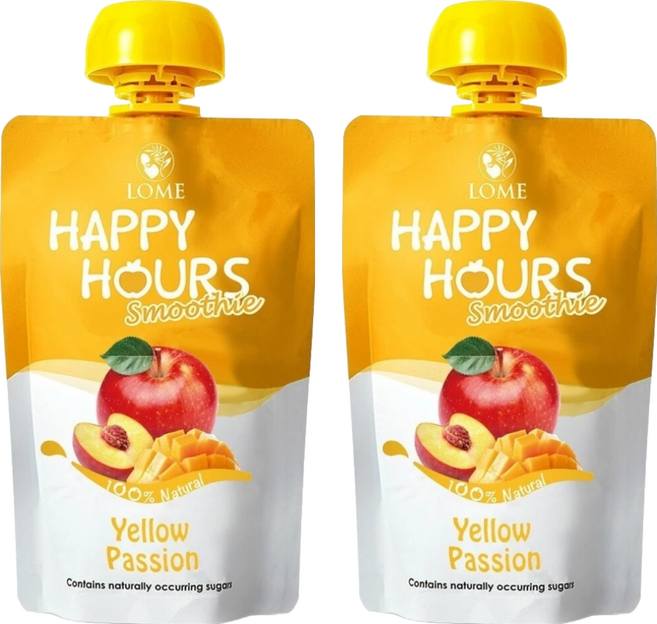 HAPPY HOURS 生機纖果飲 蘋果 + 桃子 + 芒果, 2包, 100g