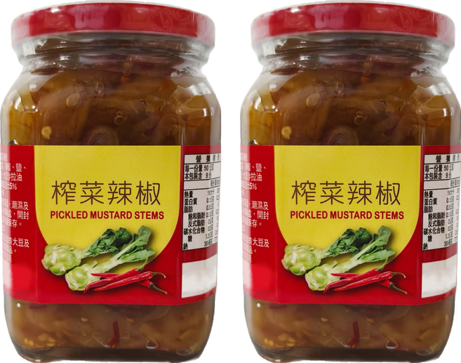 富宇丞 榨菜辣椒, 2個, 450g