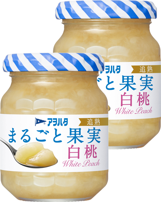 Aohata 白桃果醬 無蔗糖, 125g, 2個