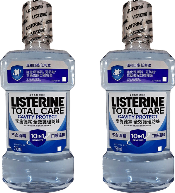 LISTERINE 李施德霖 全效護理防蛀漱口水, 750ml, 2瓶