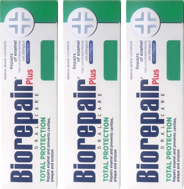 Biorepair 貝利達 全效加強型牙膏 平行輸入 款式隨機, 3個, 75ml