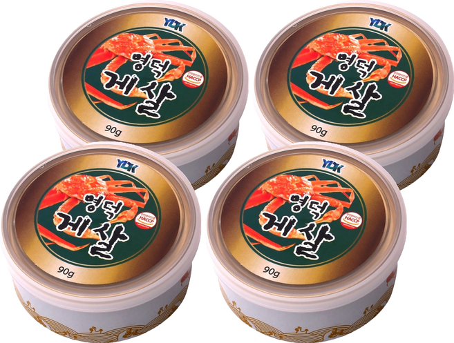 YDK 即食蟹肉 綠盒, 4個, 90g