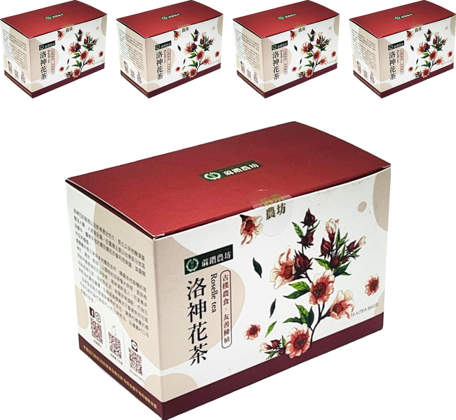 蔴鑽農坊 洛神花袋茶, 5個, 15個裝, 3g