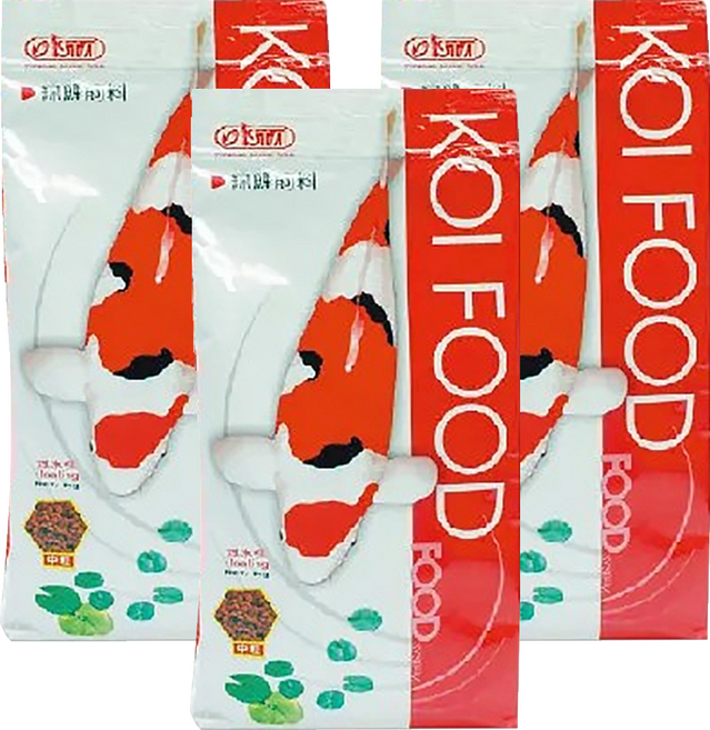 ISTA 伊士達 錦鯉飼料 增豔 紅中粒, 1kg, 3袋