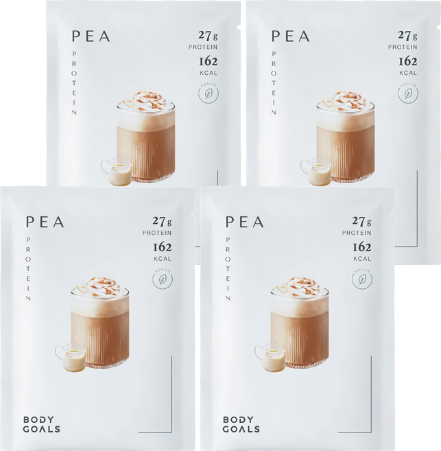 BODY GOALS 全素多效豌豆蛋白飲Pro 隨手包 馥郁奶茶, 4個, 40g
