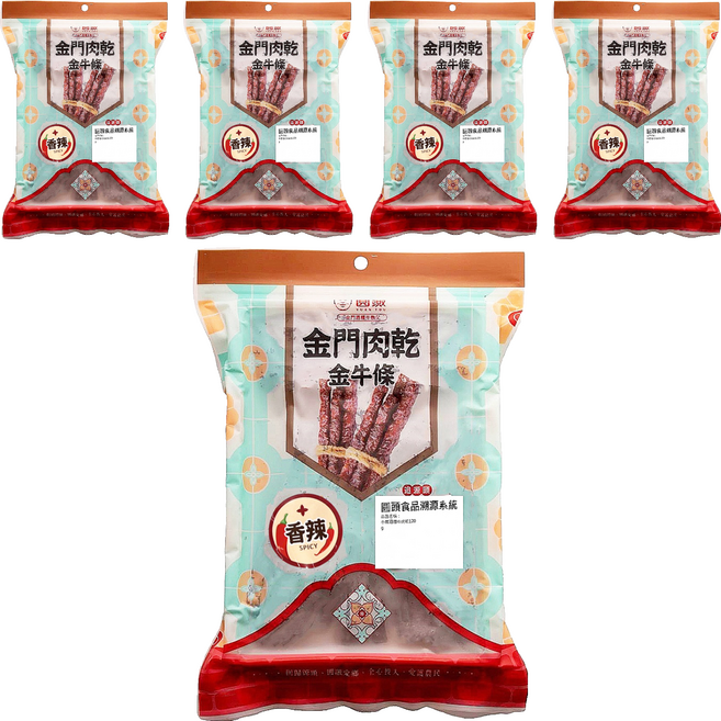 圓頭 金牛條 香辣, 120g, 5個