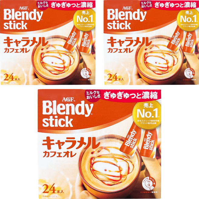 AGF Blendy 焦糖歐蕾風味即溶飲品, 8.3g, 3個, 24個裝