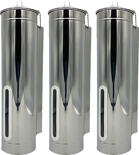 名仕 不銹鋼自動杯架, 銀色, 3個