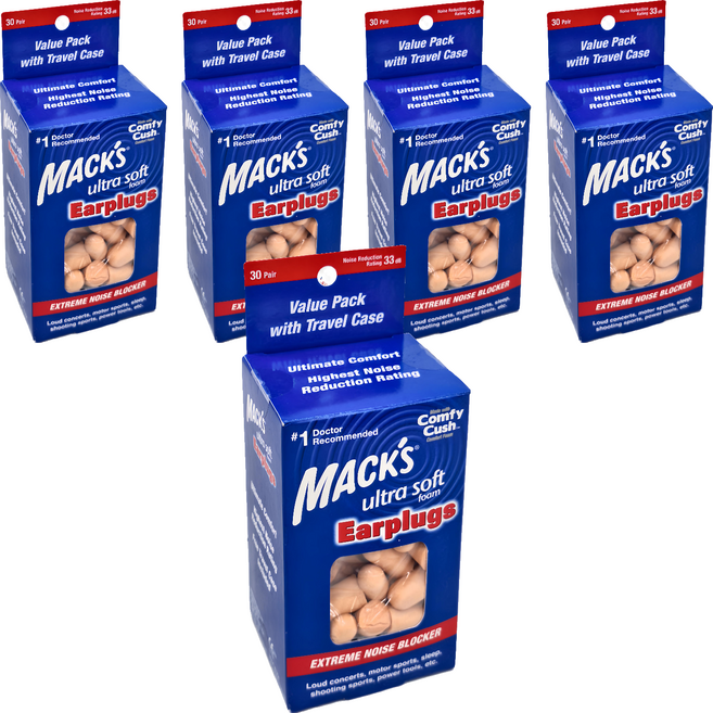 MACK'S 美國 泡棉耳塞 香檳金色, 30副, 5組
