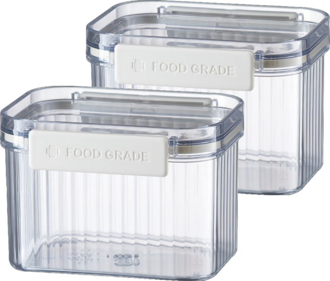 PINMOO 品沐 可搭密封罐, 1個容器 + 1個蓋子, 2個