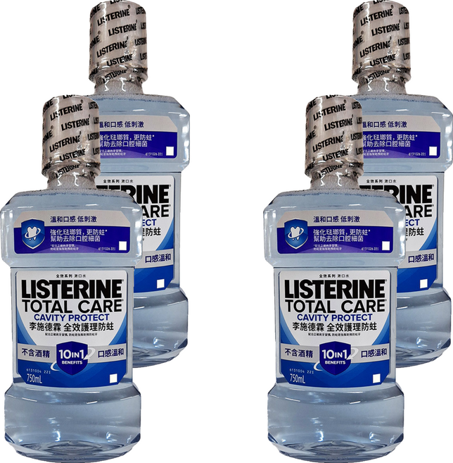 LISTERINE 李施德霖 全效護理防蛀漱口水, 750ml, 4瓶