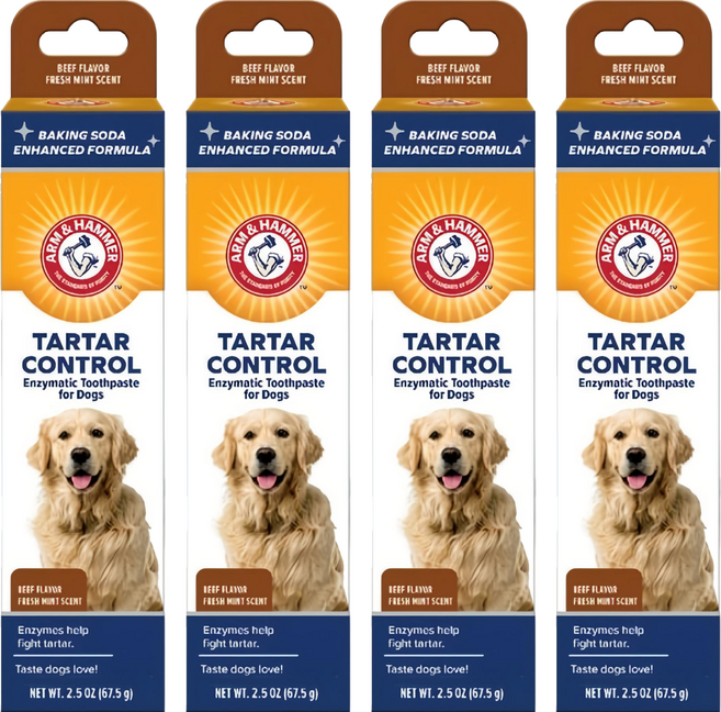ARM&HAMMER 犬用酵素牙膏 除垢, 4個