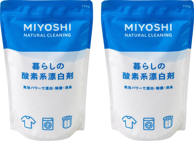 MIYOSHI 氧系多功能漂白粉, 750g, 2個