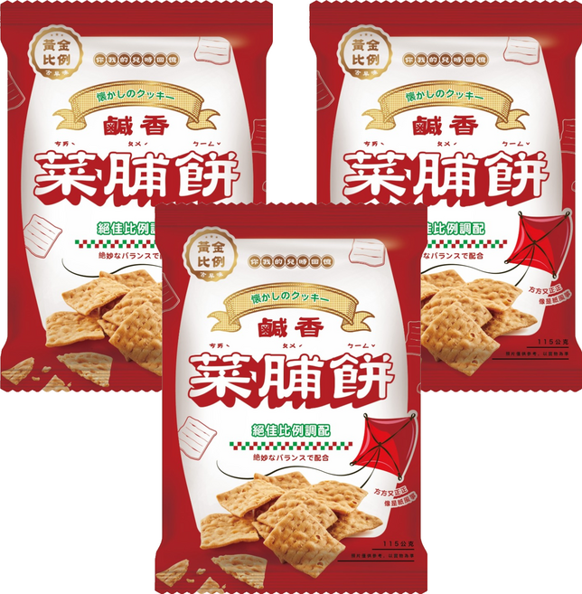 黃金比例 古早味菜脯餅, 3個, 115g