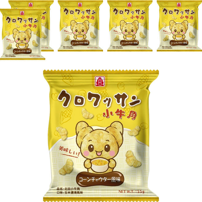 北田 小牛角 玉米濃湯風味, 55g, 6個