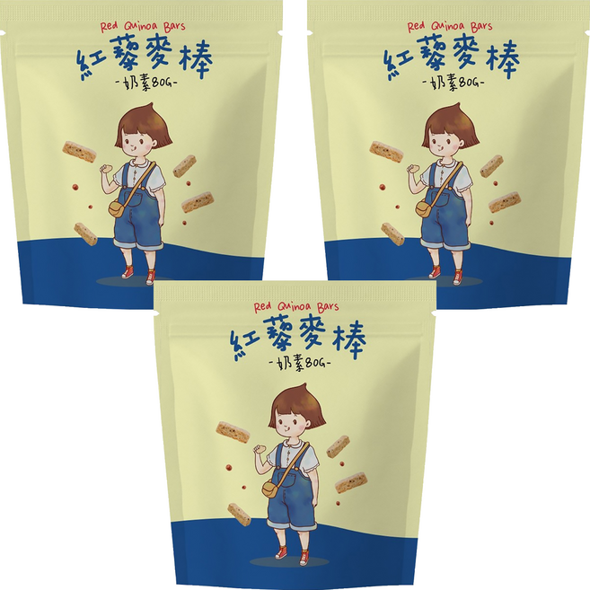 CHILL 愛吃 紅藜麥棒, 80g, 3個