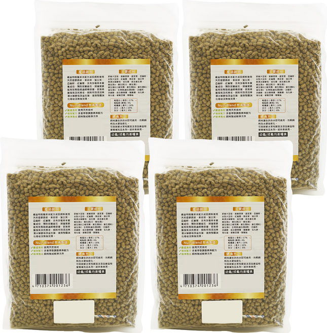WEIYITER 維益特 陸龜草本配方成長飼料, 1kg, 4袋