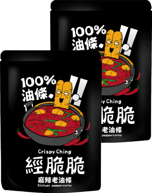 Crispy Ching 經脆脆 老油條 椒香麻辣, 50g, 2包