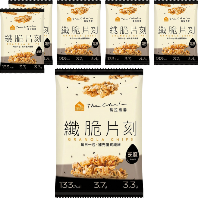 The Chala 蕎拉燕麥 纖脆片刻 芝麻, 30g, 6包