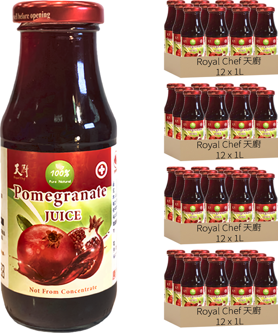 Royal Chef 天廚 100%天然石榴汁, 1L, 48瓶