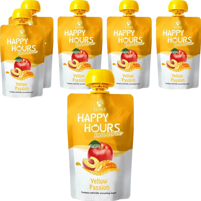HAPPY HOURS 生機纖果飲 蘋果 + 桃子 + 芒果, 6包, 100g