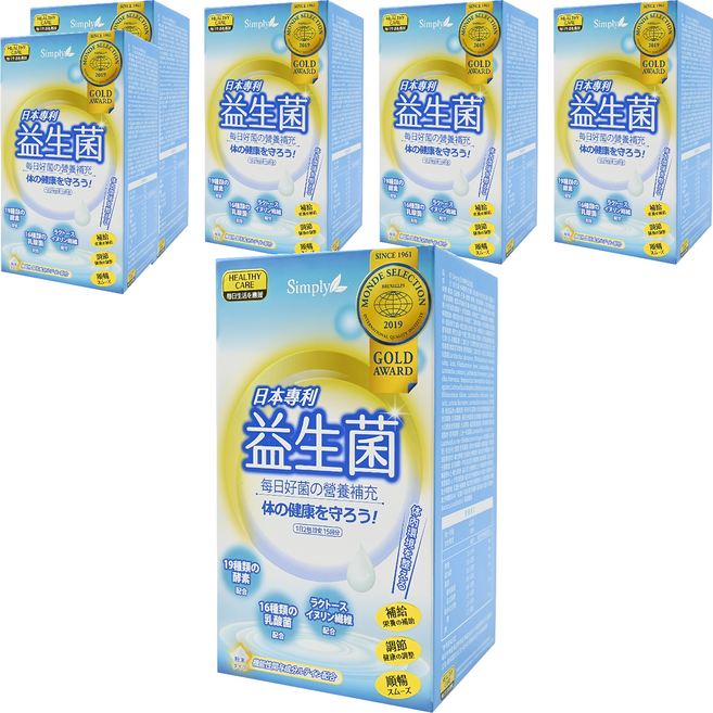 Simply 新普利 益生菌, 30包, 60g, 6盒