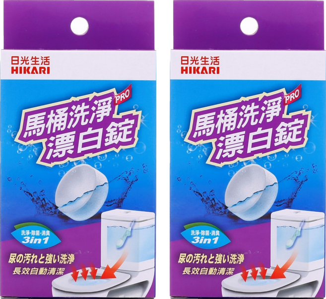 HIKARI 日光生活 馬桶洗淨漂白錠 U015 3入組, 20g, 2組